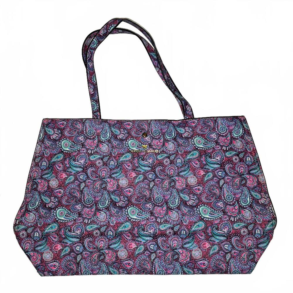 Simply Southern Paisley Leather Tote – Purple